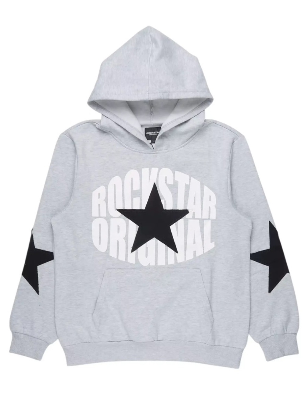 Rockstar Original Light Gray Star Hoodie